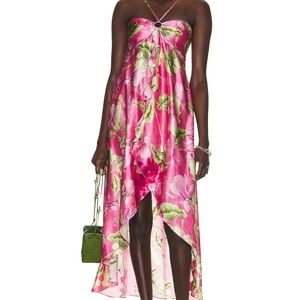 Rocco Sand Ren Silk High Low Dress